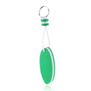 Groene Nautische Stijl Sleutelhanger - Blijft Drijven - Label Vorm