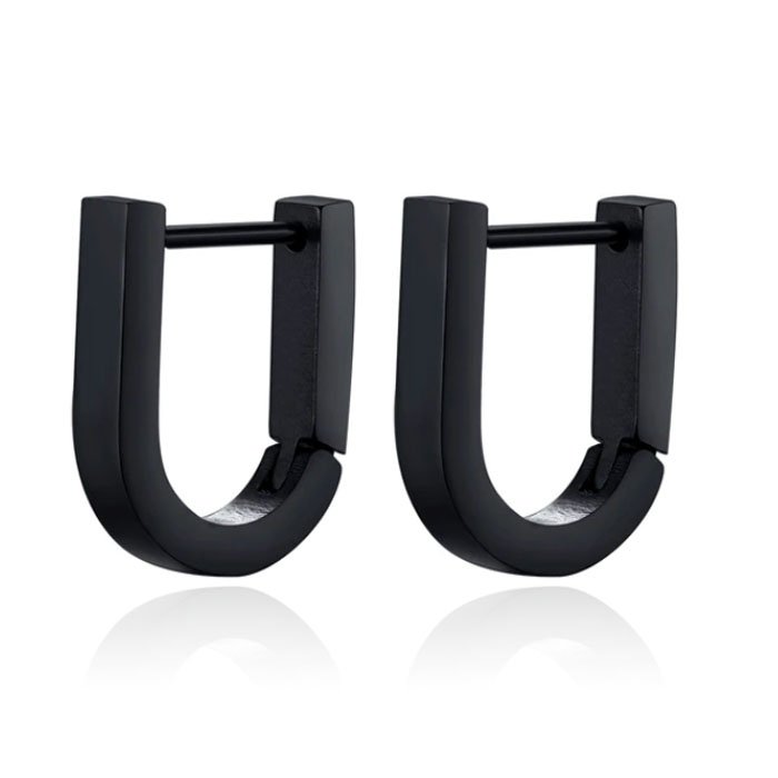 Heren Oorbellen LGT JWLS Geometric shape 1 - Zwart 1 Heren Oorbellen LGT JWLS Geometric shape 1 - Zwart