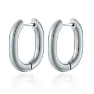 Heren Oorbellen LGT JWLS Geometric shape 2 - Zilver