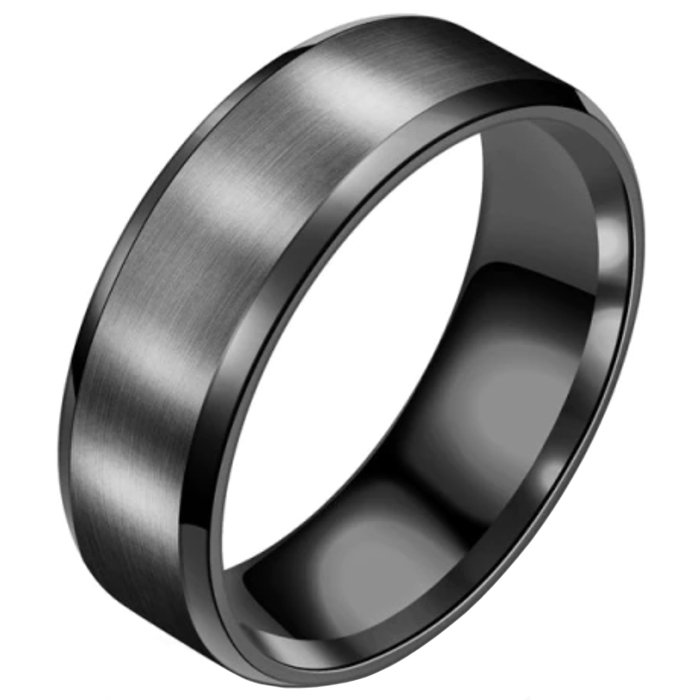 Heren ring Titanium Zwart 6mm-21mm 1 Heren ring Titanium Zwart 6mm-21mm