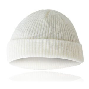 Korte Beanie Rond Model Wit