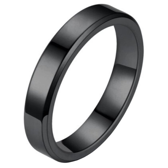 LGT Jewels smalle stalen ring Zwart 4mm-22mm 1 LGT Jewels smalle stalen ring Zwart 4mm-22mm