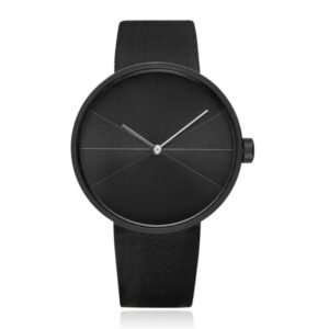 LGT JWLS Business Horloge - Zwart Leren Band, Zwart Uurwerk