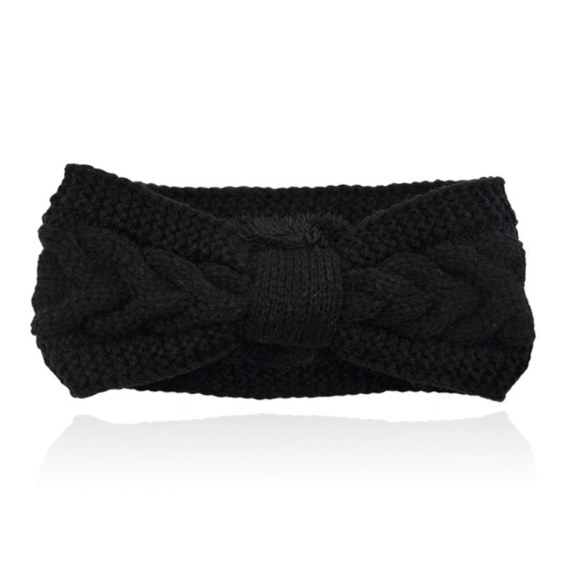 LGT JWLS Dames Hoofdband - Zwart, Katoen met Fleece Voering en Kabelpatroon