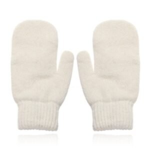 LGT JWLS Witte Gebreide Dameswanten - Luxe Konijnenbont Look