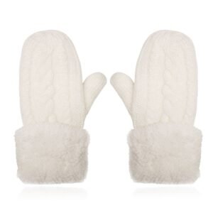 LGT JWLS Witte Gebreide Dameswanten - Warm en Comfortabel