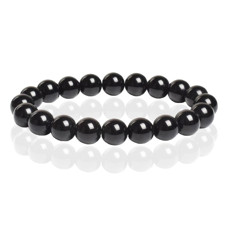 Memphis Natuursteen Armband 10mm - Black Agate 1 Memphis Natuursteen Armband 10mm - Black Agate