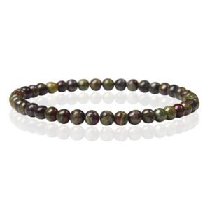 Memphis Natuursteen Armband - 4mm Dragon Bloodstone