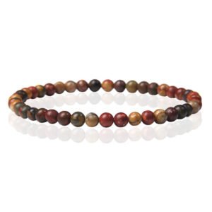 Memphis Natuursteen Armband - 4mm Flower Agate