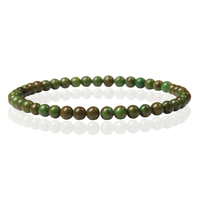 Memphis Natuursteen Armband - 4mm Green Jade 1 Memphis Natuursteen Armband - 4mm Green Jade