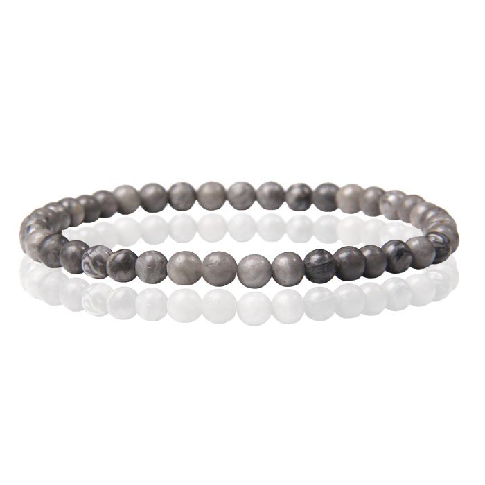 Memphis Natuursteen Armband - 4mm Map Stone 1 Memphis Natuursteen Armband - 4mm Map Stone
