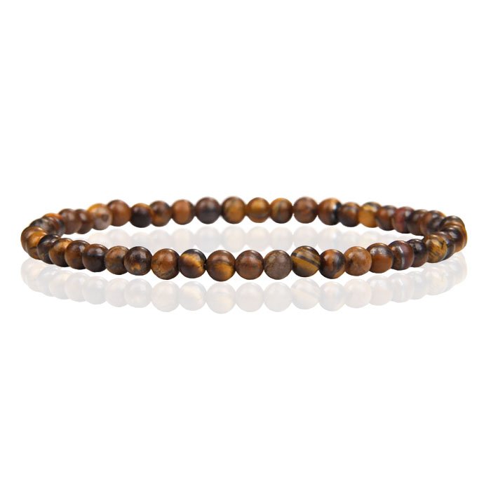 Memphis Natuursteen Armband - 4mm Matte Tiger Eye 1 Memphis Natuursteen Armband - 4mm Matte Tiger Eye