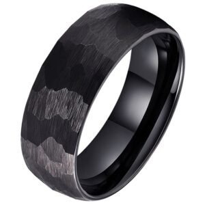 Tom Jaxon wolfraam Ring Facet Mat Zwart-20mm
