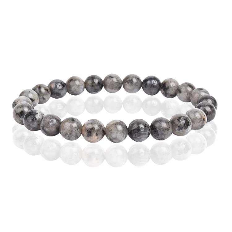 Natuursteen Armband met 8mm Kralen Memphis - Labradorite 1 Natuursteen Armband met 8mm Kralen Memphis - Labradorite