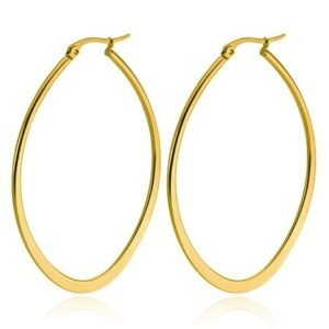 Ovale oorbellen Cilla Jewels Edelstaal Goudkleurig-40mm