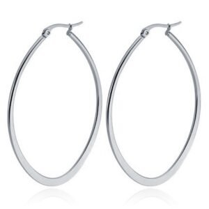 Ovale oorbellen Cilla Jewels Edelstaal Zilverkleurig-30mm