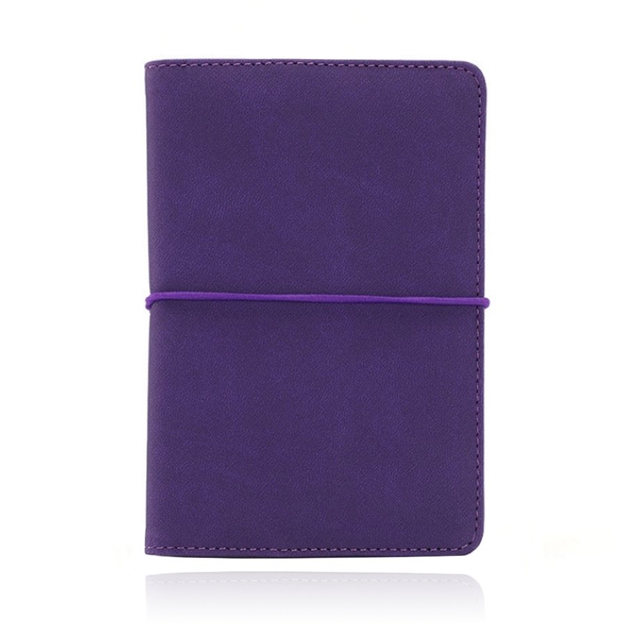 Paspoort Cover met elastiek - PU Leer Paars 1 Paspoort Cover met elastiek - PU Leer Paars