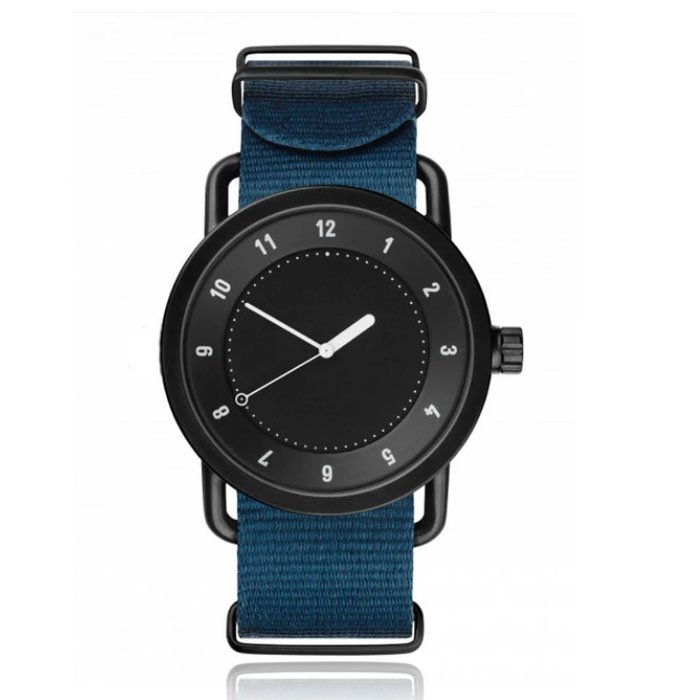 Retro Herenhorloge van LGT JWLS met Nylon Canvas Band Blauw 1 Retro Herenhorloge van LGT JWLS met Nylon Canvas Band Blauw