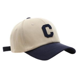 Strapback Pet Letter C - Beige & Blauw